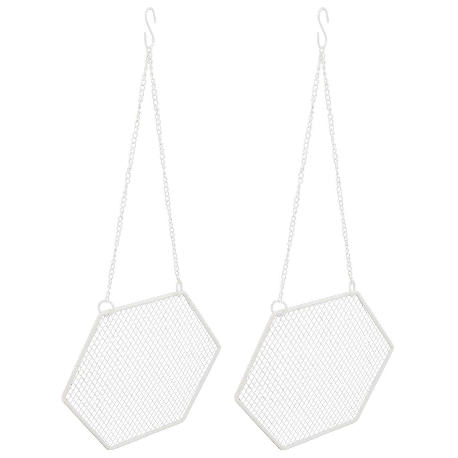 Hanging Earring Organizer Iron Wall Holder with Hexagon Design 4Pcs