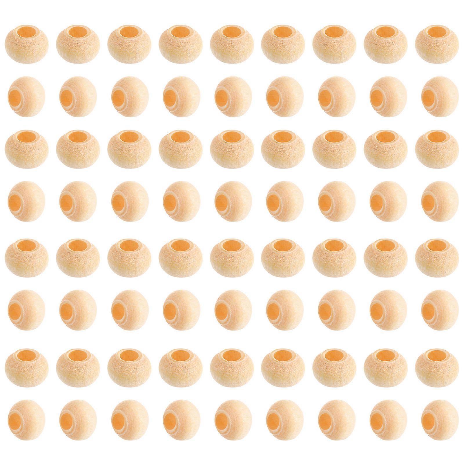 3600 Pcs Natural Design Round Wooden Beads for Craft Projects Jewelry Making with DIY Enthusiasts in Yellow