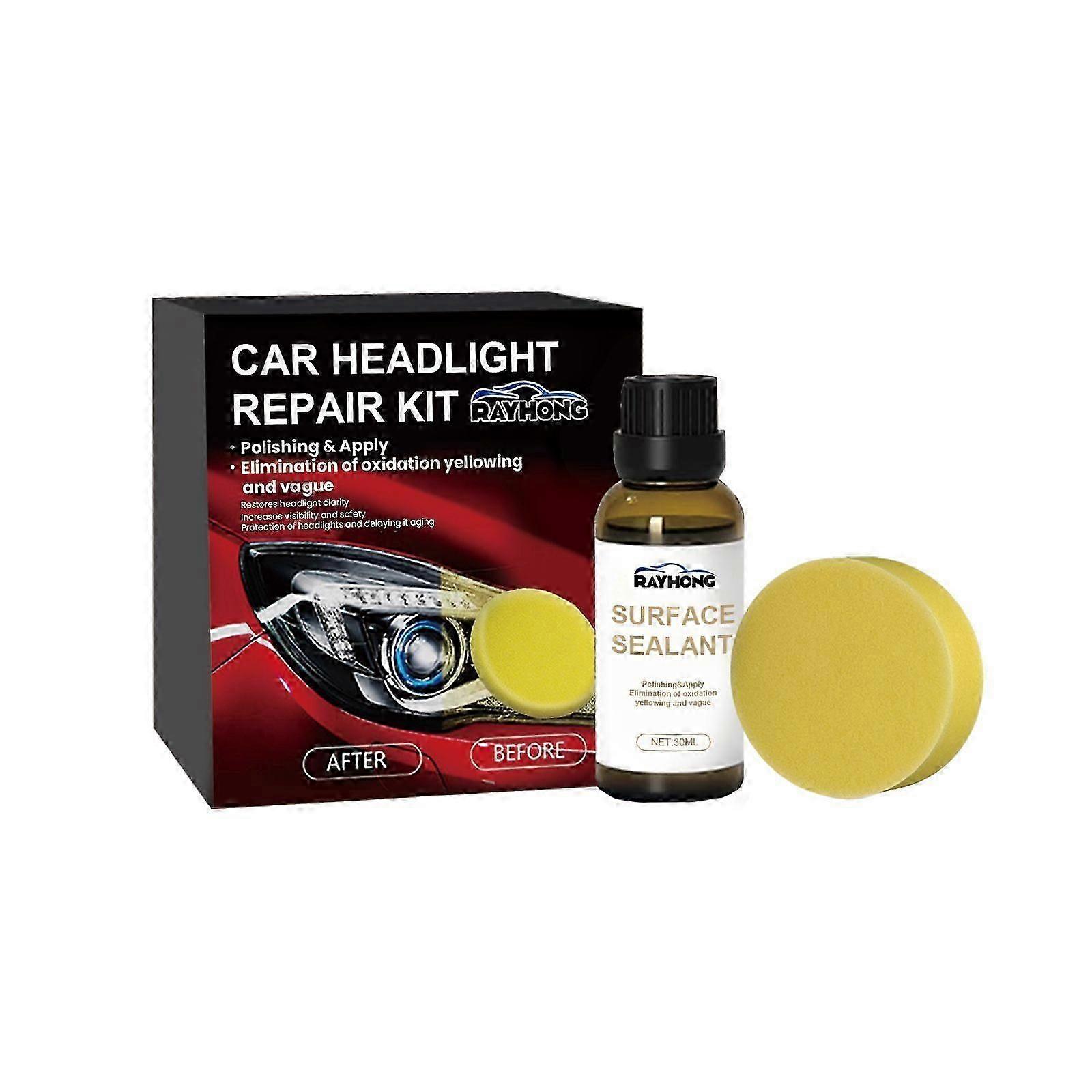 Headlight Repair Kit - Restore Car Headlights, Remove Scratches & Stains, Easy Polishing Solution