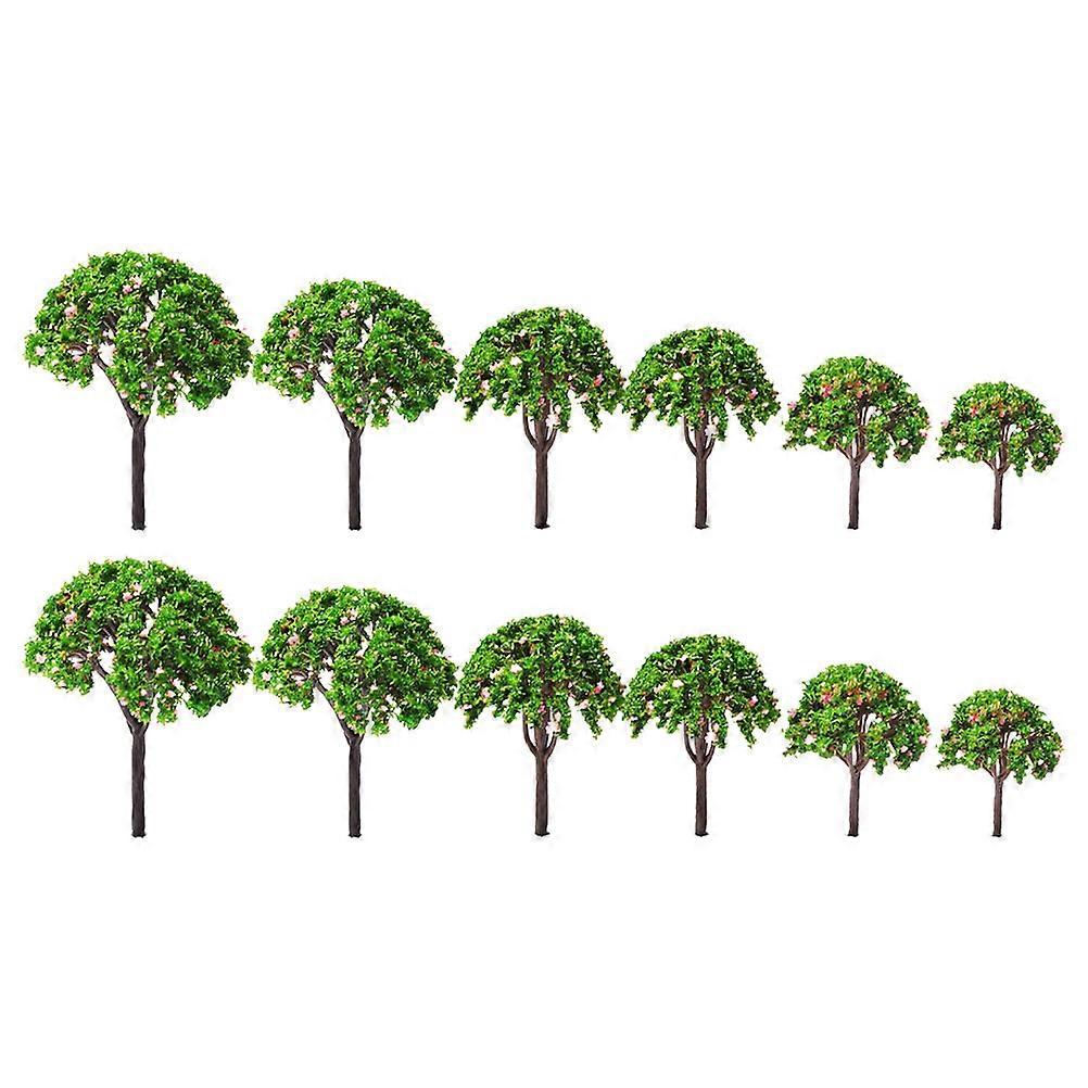 Green Sand Table Landscape Tree Decor for Decoration 36Pcs Set