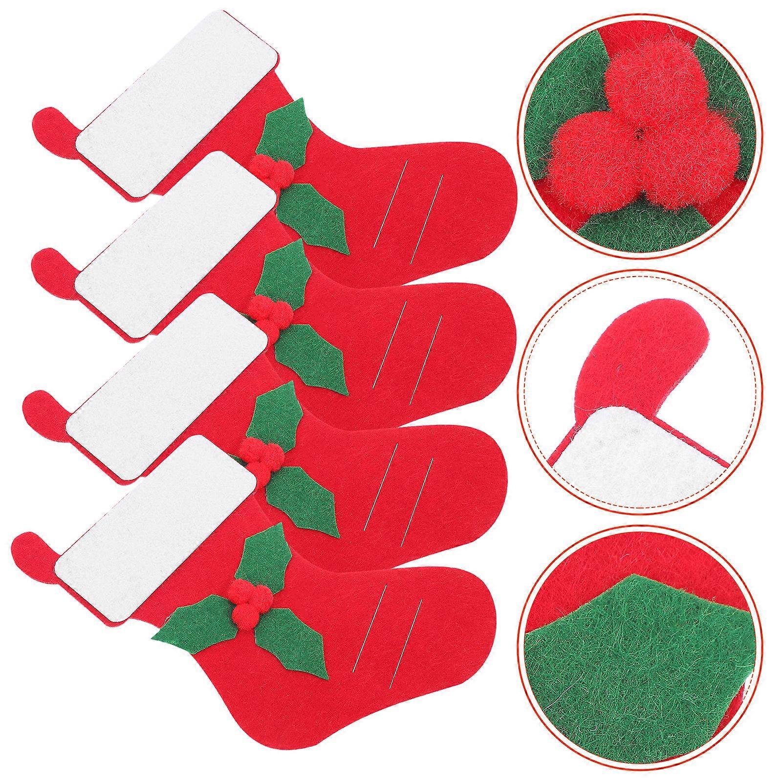 Christmas Cutlery Stocking for Storage 20Pcs Red Felt Silverware Holders