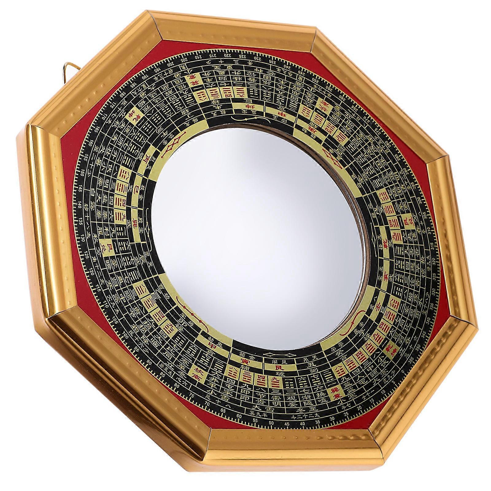 2Pcs Chinese Style Convex Bagua Mirror for Home Use Decoration