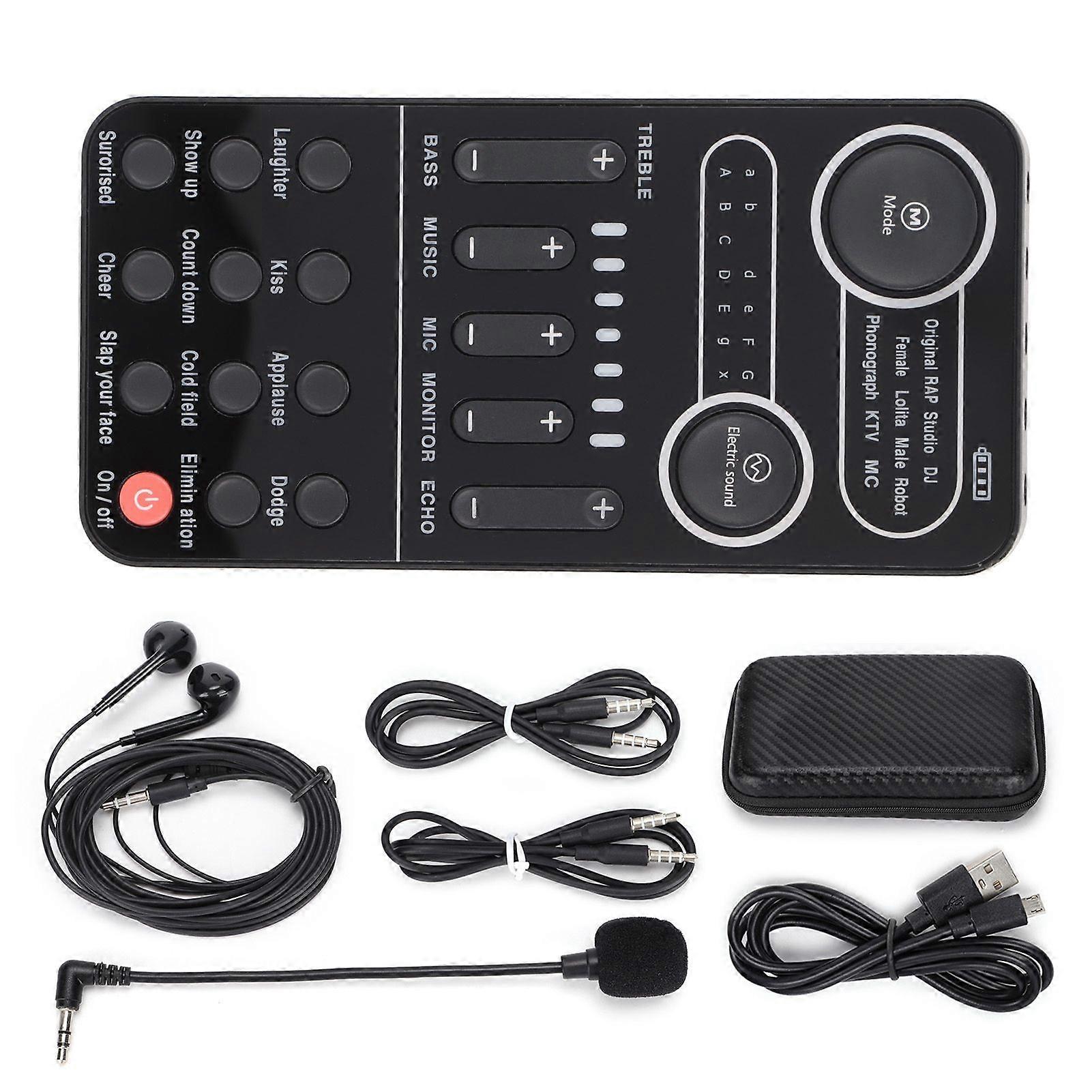 Sound Card Set Mobile Phone and Computer Universal Intelligent Noise Reduction Live Voice ChangerK9