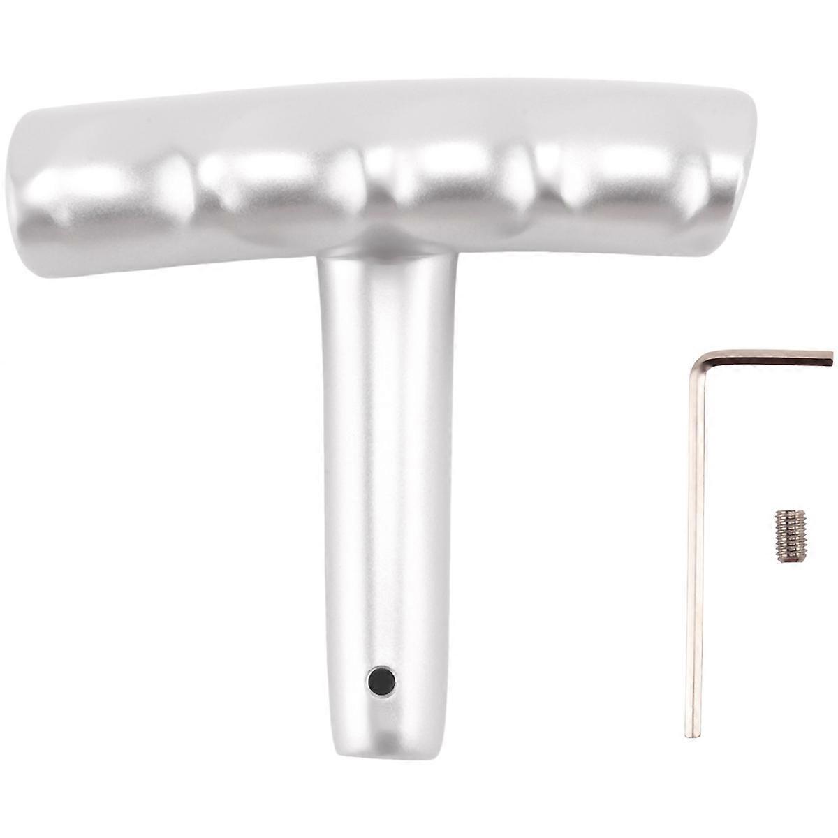 ABS T-Handle Shifter Shift Knob Gear Shift Lever Silver