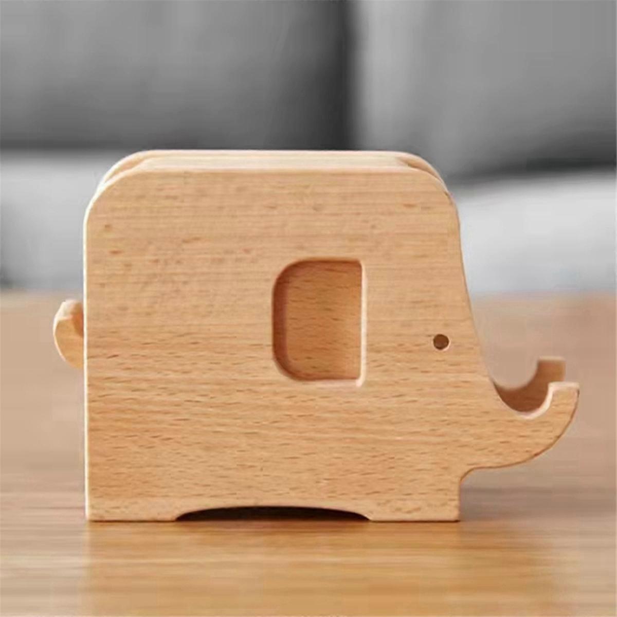 Solid Wood Elephant Cartoon Coaster Solid Wood Coffee Coaster
