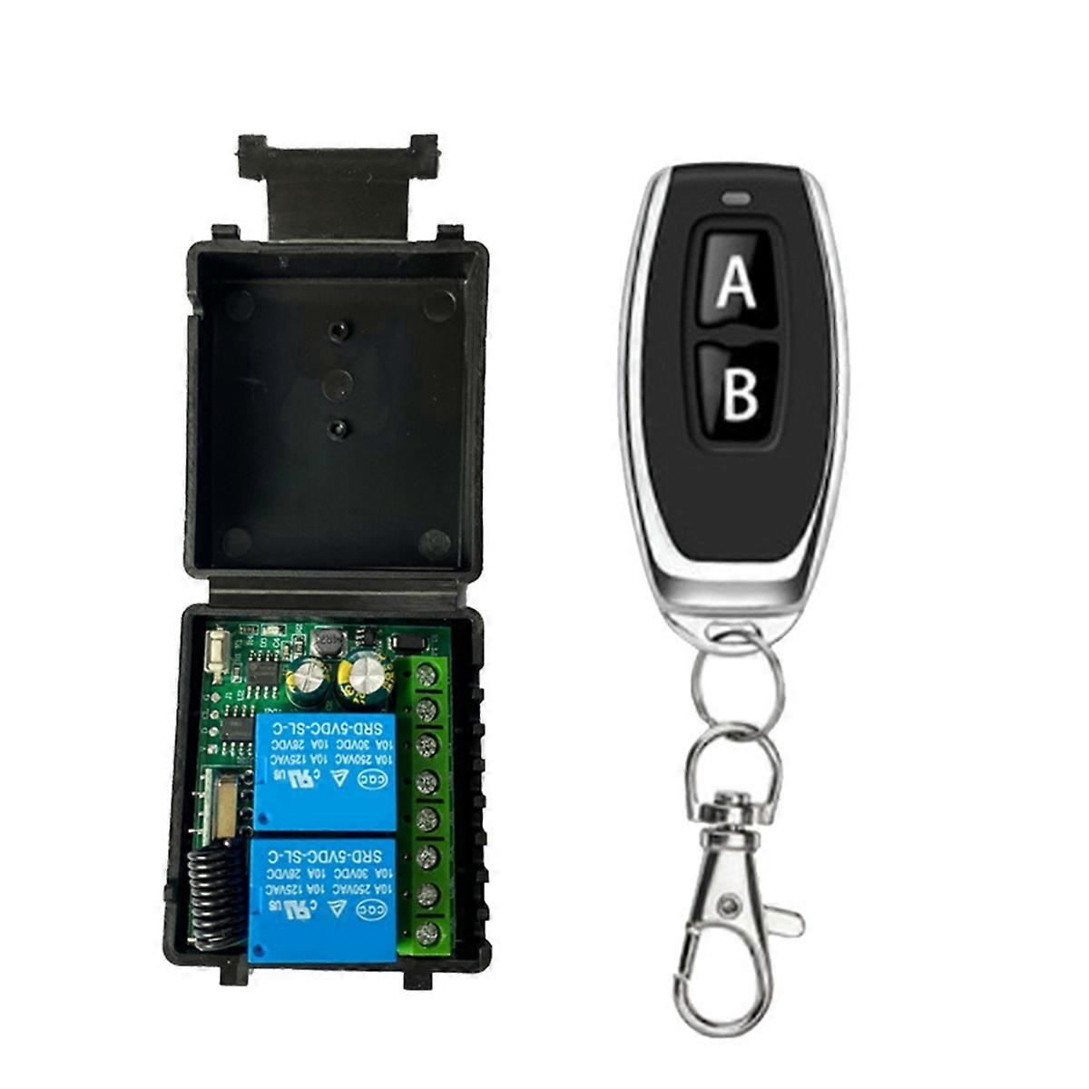2CH RF Relay Remote Control Switch for Garage Door Motor Control