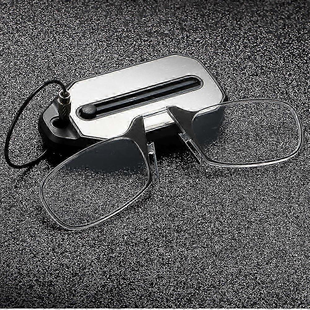 Compact Keychain Eyeglasses for Seniors, Portable Clip-On Reading Glasses, Lightweight Frame-Free Design for Travel & Daily Use
