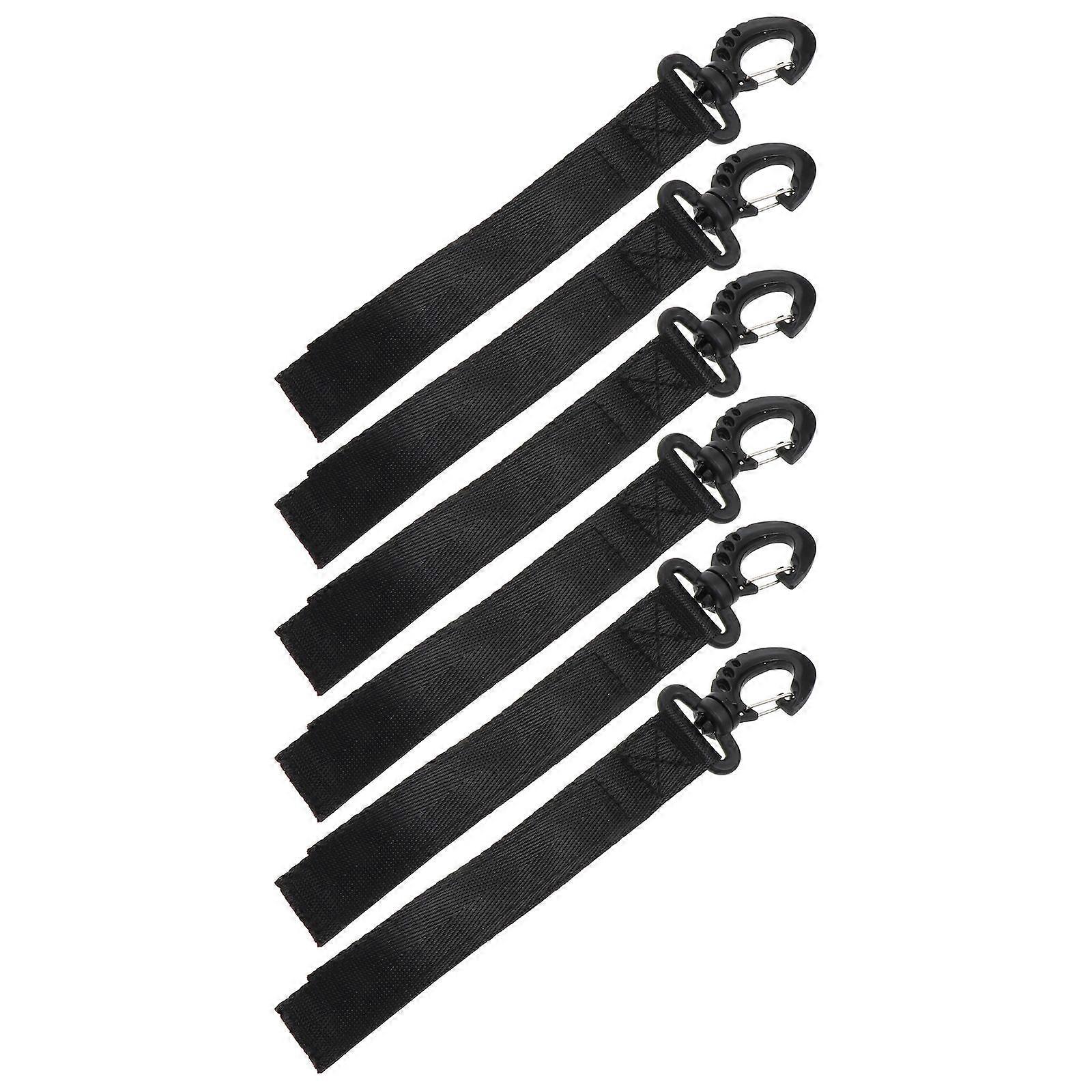 Paddle Rope Kayak Accessory for Safety with Rope Hooks 12Pcs Black Set