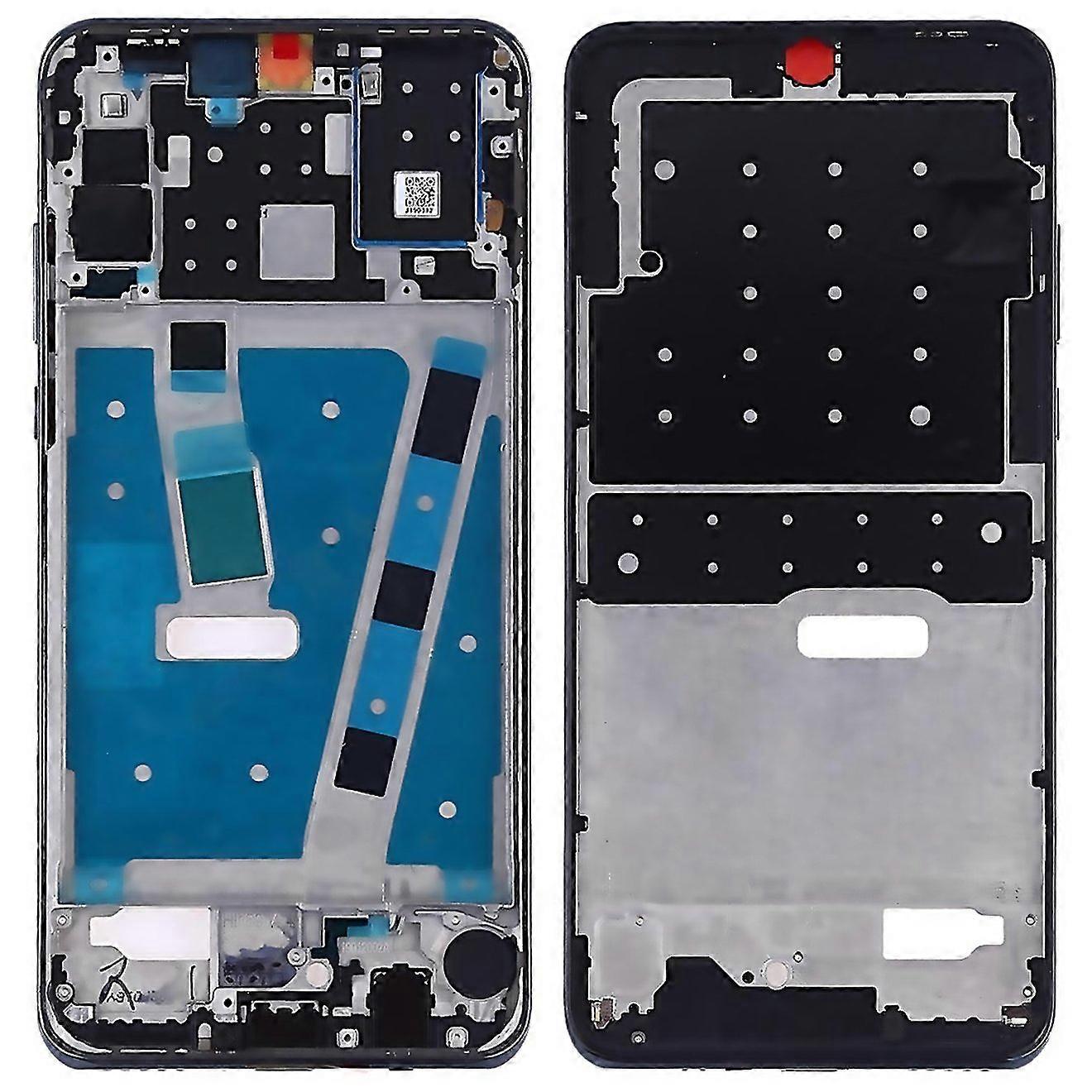 For Middle Frame Bezel Plate With Side Keys For Huawei P30 Lite 24mpblack