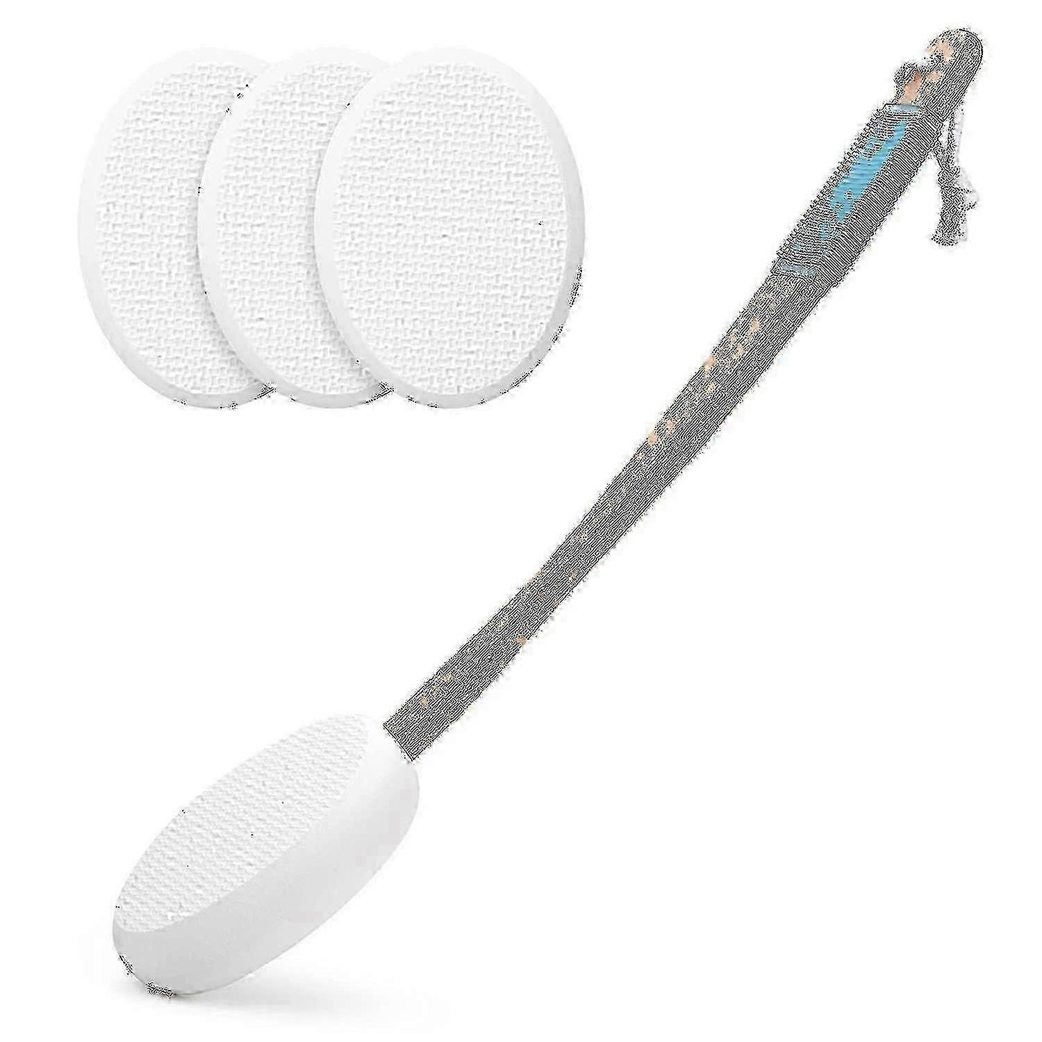 قضيب غسول للظهر ، جهاز لتطبيق غسول على ظهرك بمقبض طويل ، قضيب مرطب للظهر مقاس 17 بوصة مع 4 إعادة