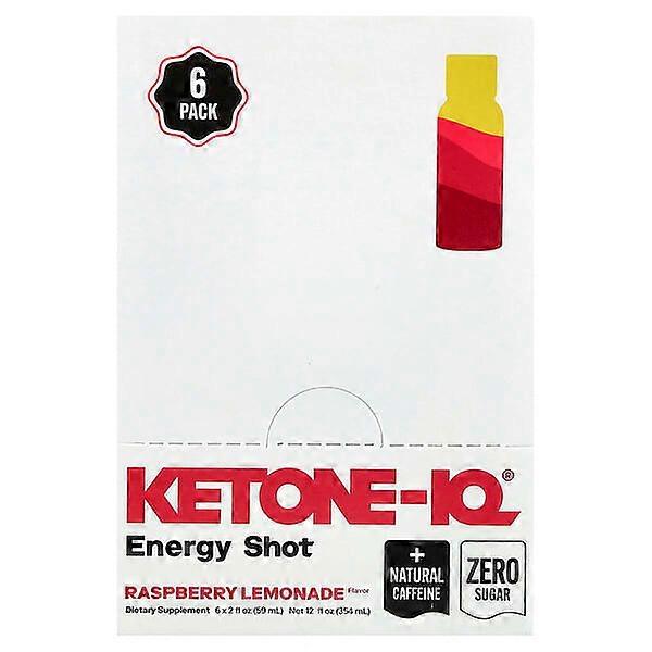 Ketone-IQ, Energy Shot, Raspberry Lemonade, 6 Bottles, 2 fl oz (59 ml) Each