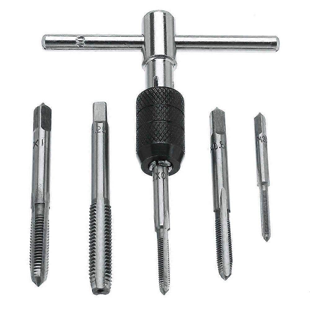 Adjustable T-type manual tap wrench (6pc tap set)