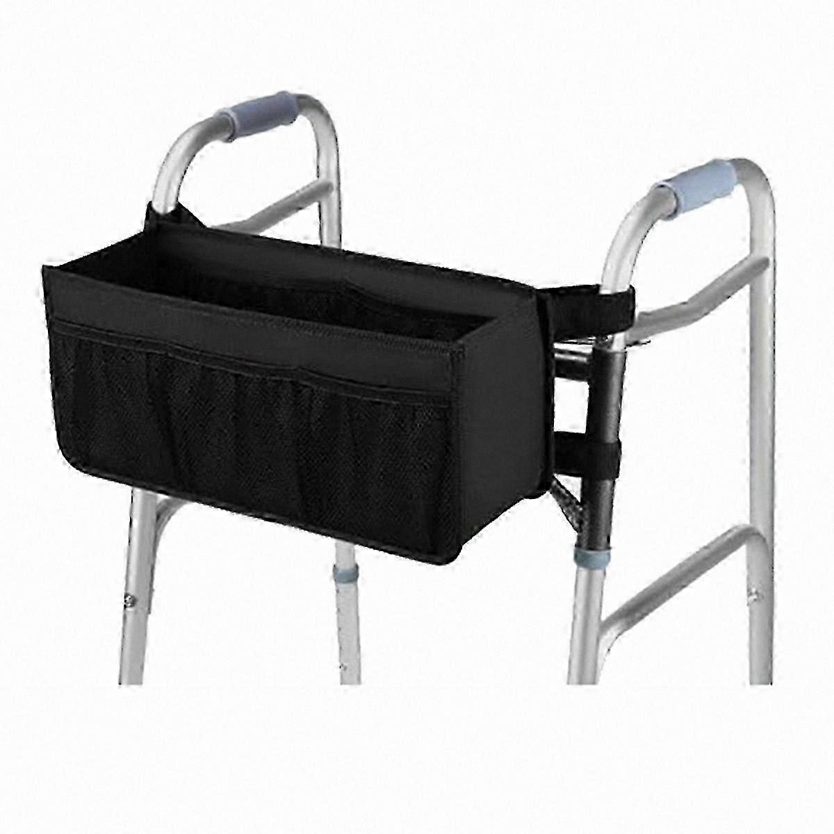 Portable Walker Accessories Kit with Storage Basket, Bag, and Beverage Holder for Mobility Support Devices
