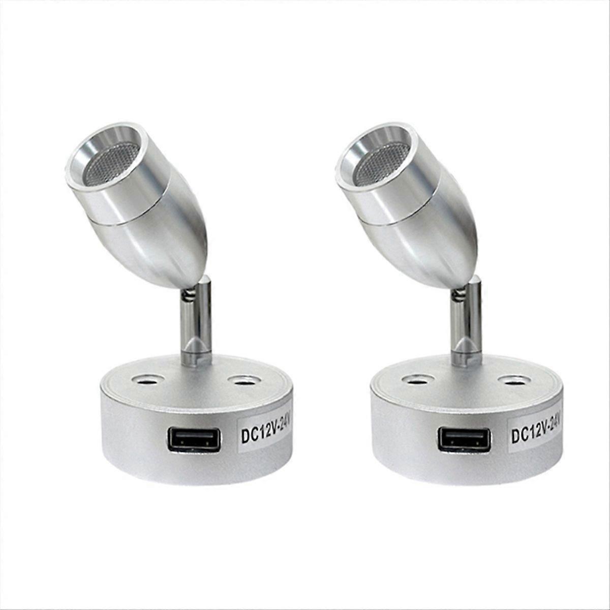 USB RV Lights Interior Reading Lamp LED Bedside Lamp 3W