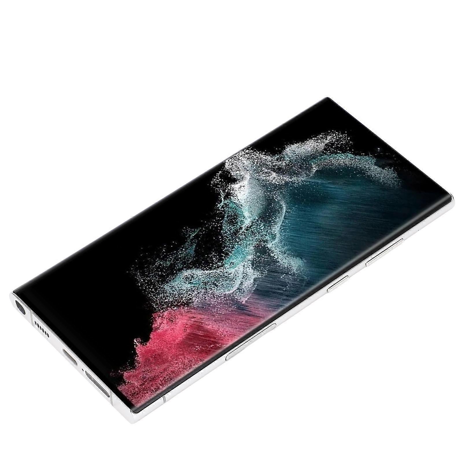 6.8in Replacement Screen for Galaxy S22 Ultra 5G SM S908B EU International Version Touch Display Digitizer Repair Parts with Frame Fingerprint Gold 