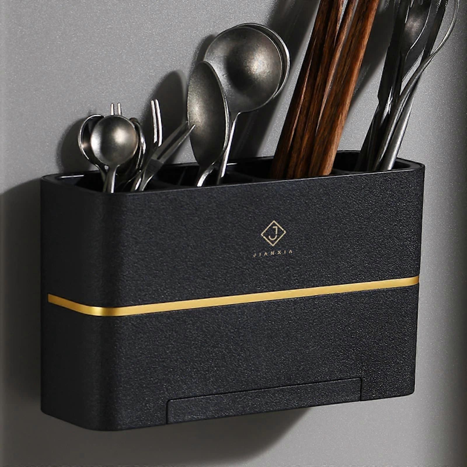 Wall Mounted Kitchen Chopstick Cage Storage Rack For Chopsticks And Spoons  Space Saving Utensil Organizer