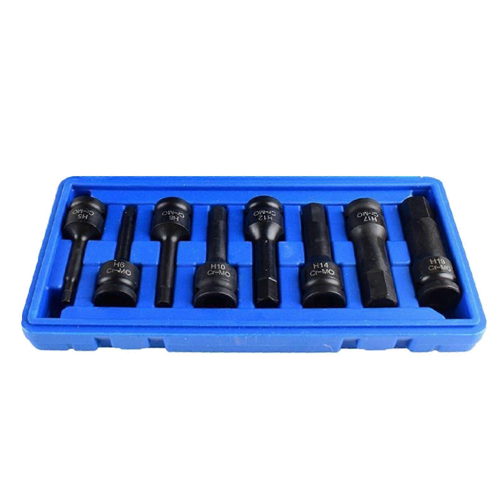 Hex Key Driver Set Accurate 1/2Inch Pneumatic Wrench Drive Impact Socket For Secure Fastening Rapid Switching Tool Multicolor