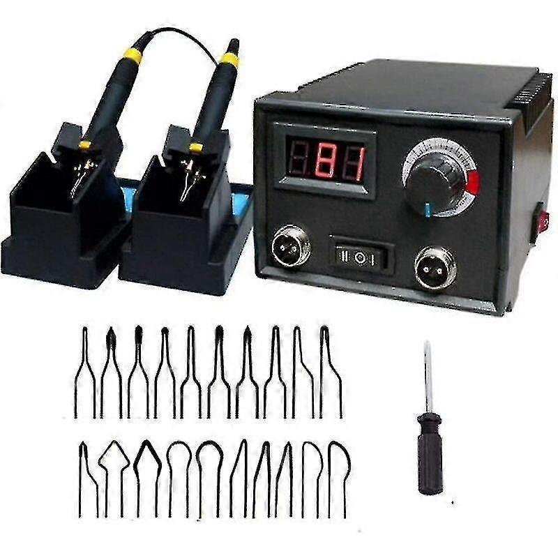 Wood burning tool for Aleko - 60W professional pyroengraver with double pen