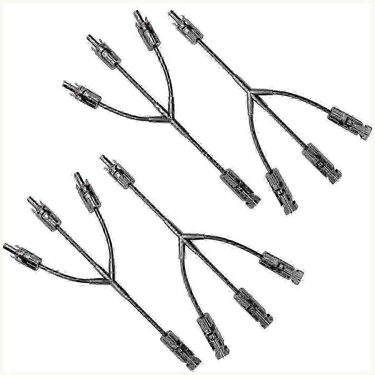 2Pairs Y-Style Solar Connector DC 1000V FMMM+MFFF for Parallel Connection Between Solar Panels Sola