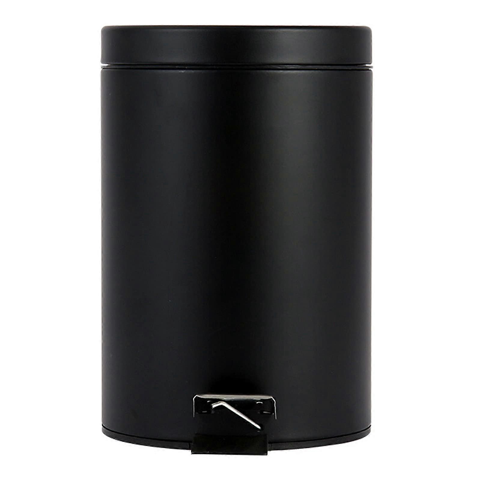 Garbage Recycling Bin Pedal Trash Can With Removable Inner Bin Matte Black For Bathroom Office Kitchen