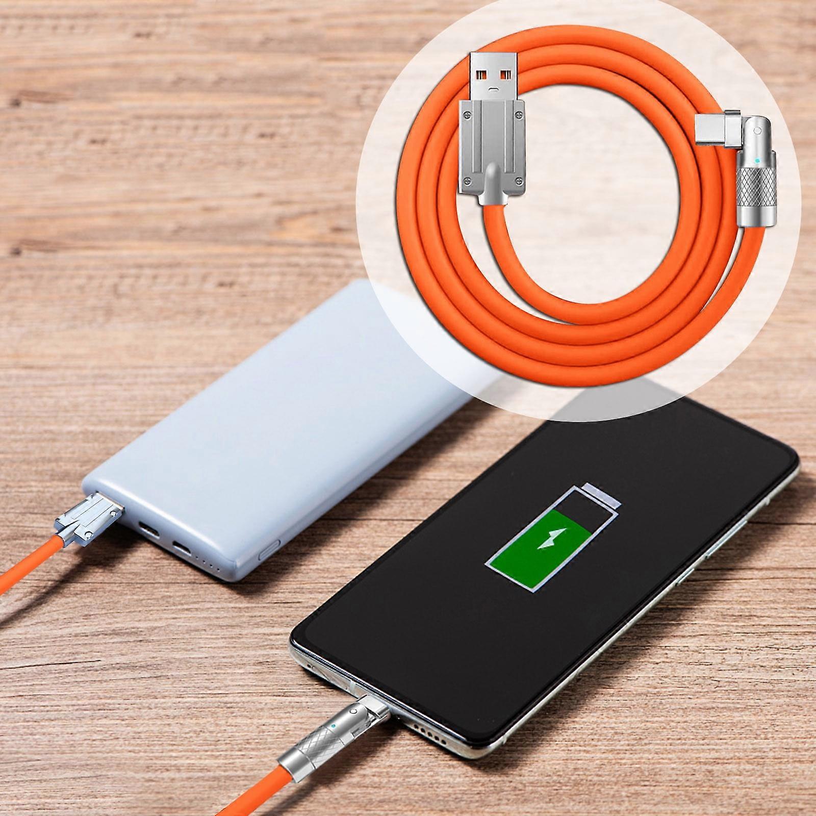 180° Rotating 120W Fast Charging USB to Type C Cable, Super Speed Data Cord, Silicone Charging Cable Compatible With Android Series