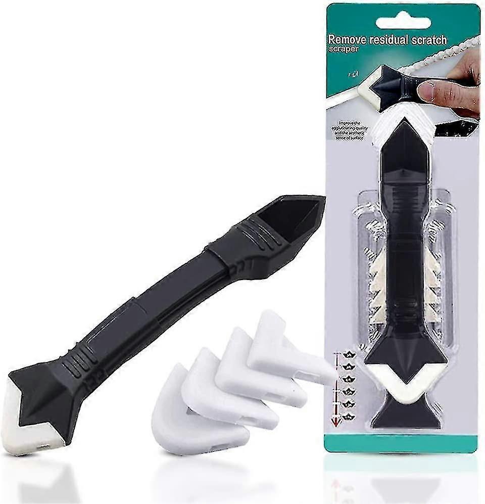 Ξύστρα γωνίας κόλλας γυαλιού, μαύρο εργαλείο φινιρίσματος ακροφυσίων caulking