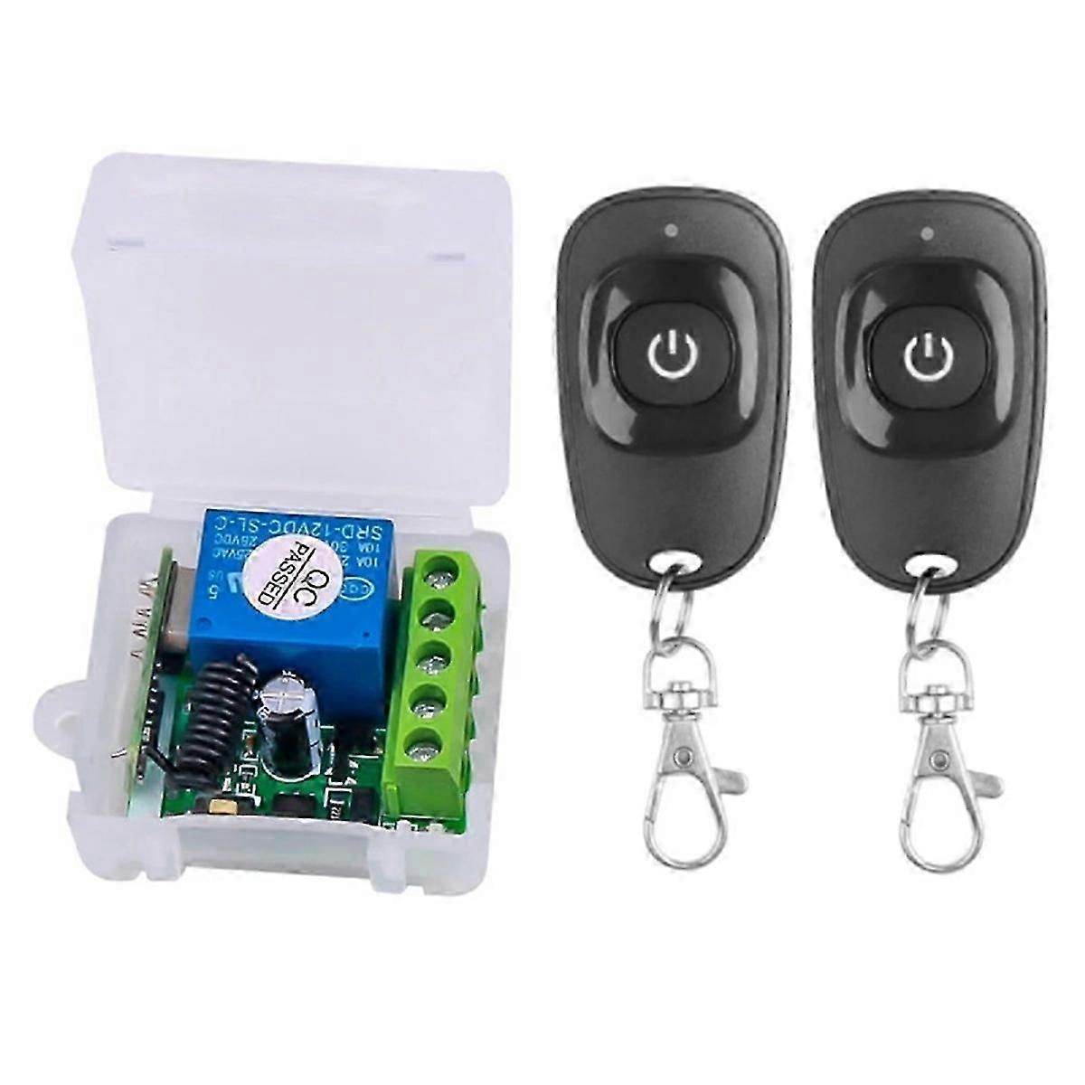 433Mhz Universal Wireless Remote Control Switch DC 12V Relay Receiver Module Transmitter Learning B