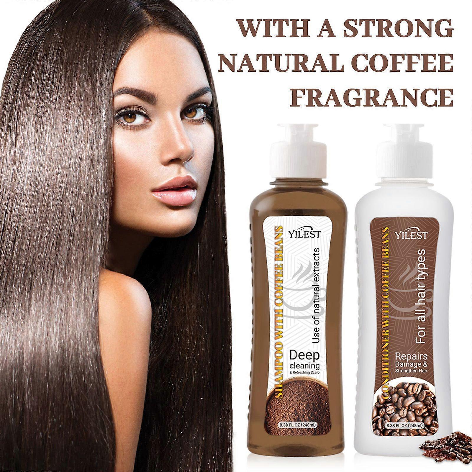 Coffee Coconut Cleansing and Nourishing Shampoo Set for Frizzy, Dry and Smooth Hair
