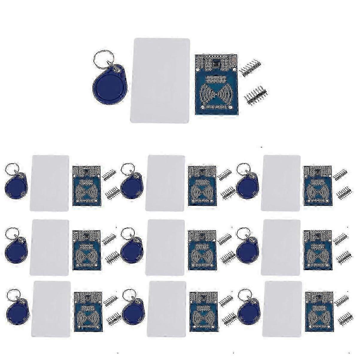 10pcs 13.56MHz RFID Module & Card Kit with SPI Reader/Writer for IC Key and Proximity Cards