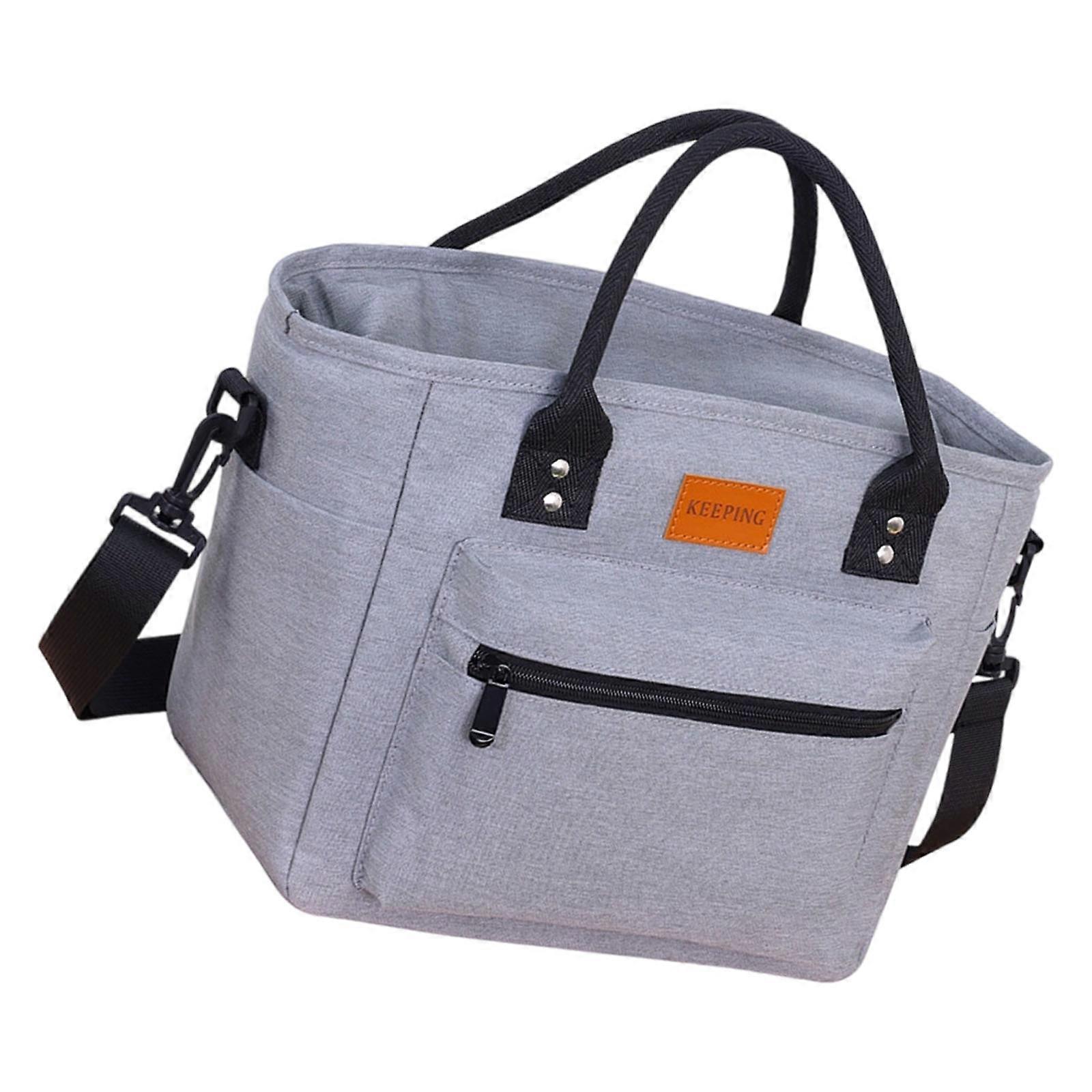 Insulated Multiple Purpose Lunch Shipper Spacious Interior For Hot Cold Dishes Easy Wipe Face Thin Plan Constantly Innovation  Gray