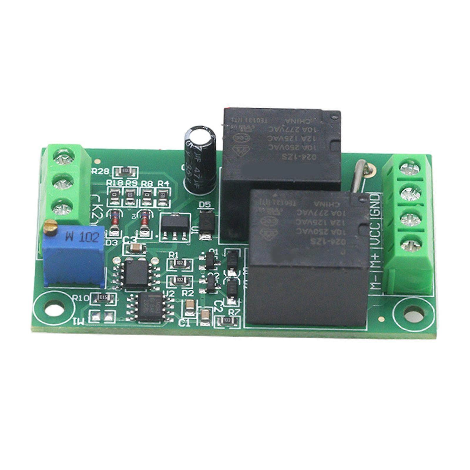 DC24V Reversible Motor Driver Control Board Adjustable Current Double Protections Mechanism for Electronic Enthusiasts Multicolor