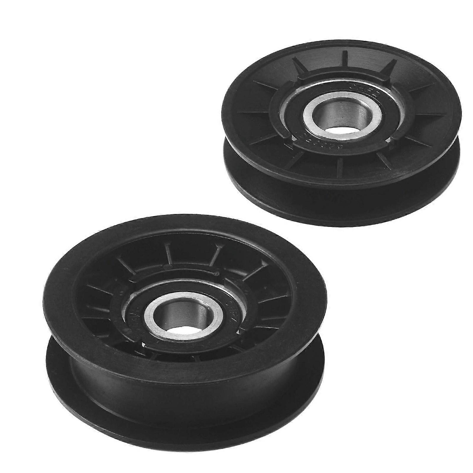 2Pack Lawn Mower Idler Pulley Set V Grooves Design for D155、D160、D170、E100、E110、E120、E130 E140、E150、E160、E170、E180、LA100 Multicolor