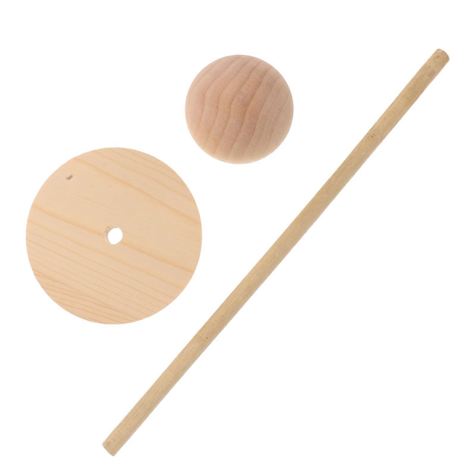 Bjd Wig Stand Mini Wood Hat Display Stand Suitable For Collectible Display Home Use Beige Color Anti-slip Base 1Set