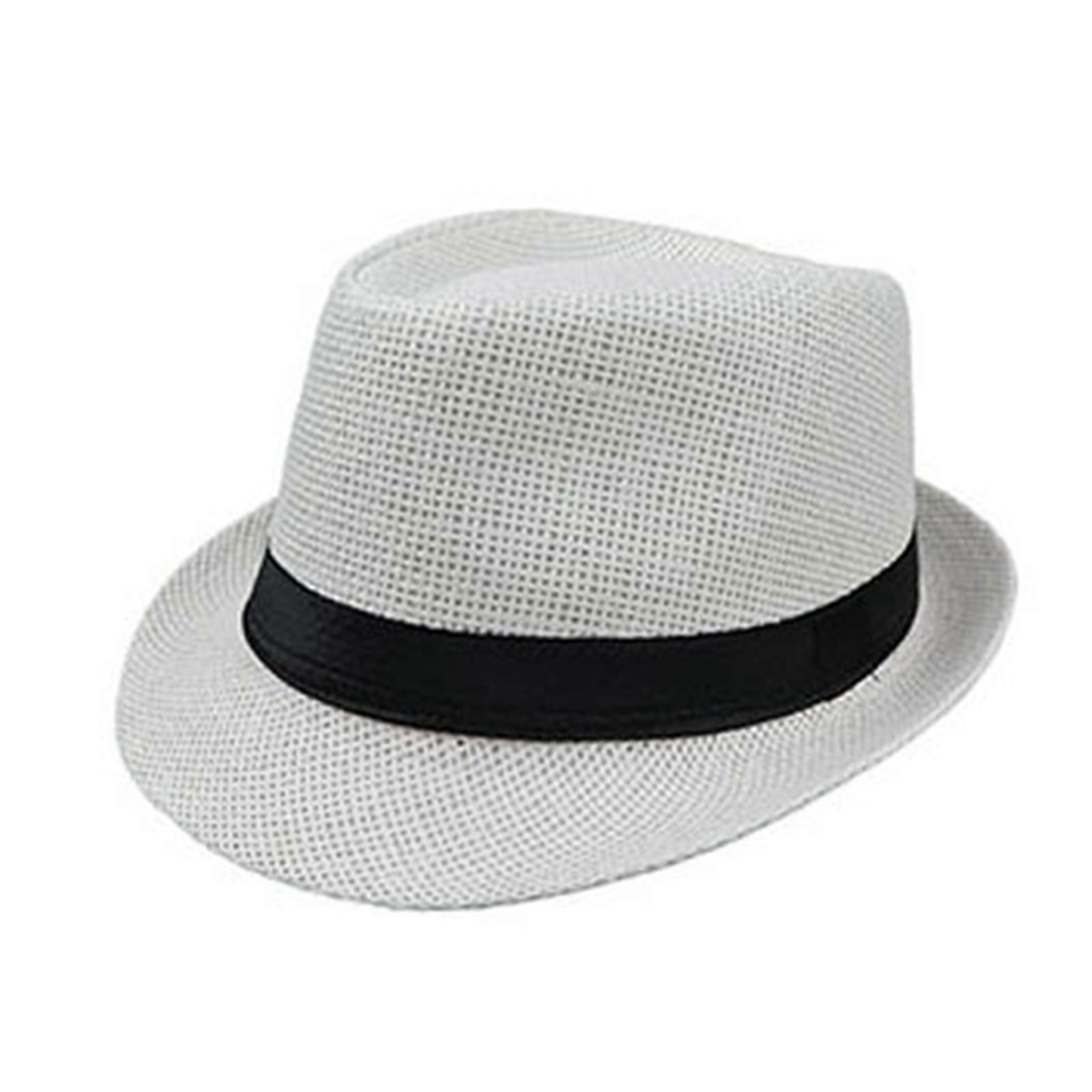 כובע אריגת קש בסגנון בריטי כובע טרילבי למבוגרים כובע טרילבי קיץ אביב חיצוני כובע למבוגרים דיג נושם כובע קמפינג לבן
