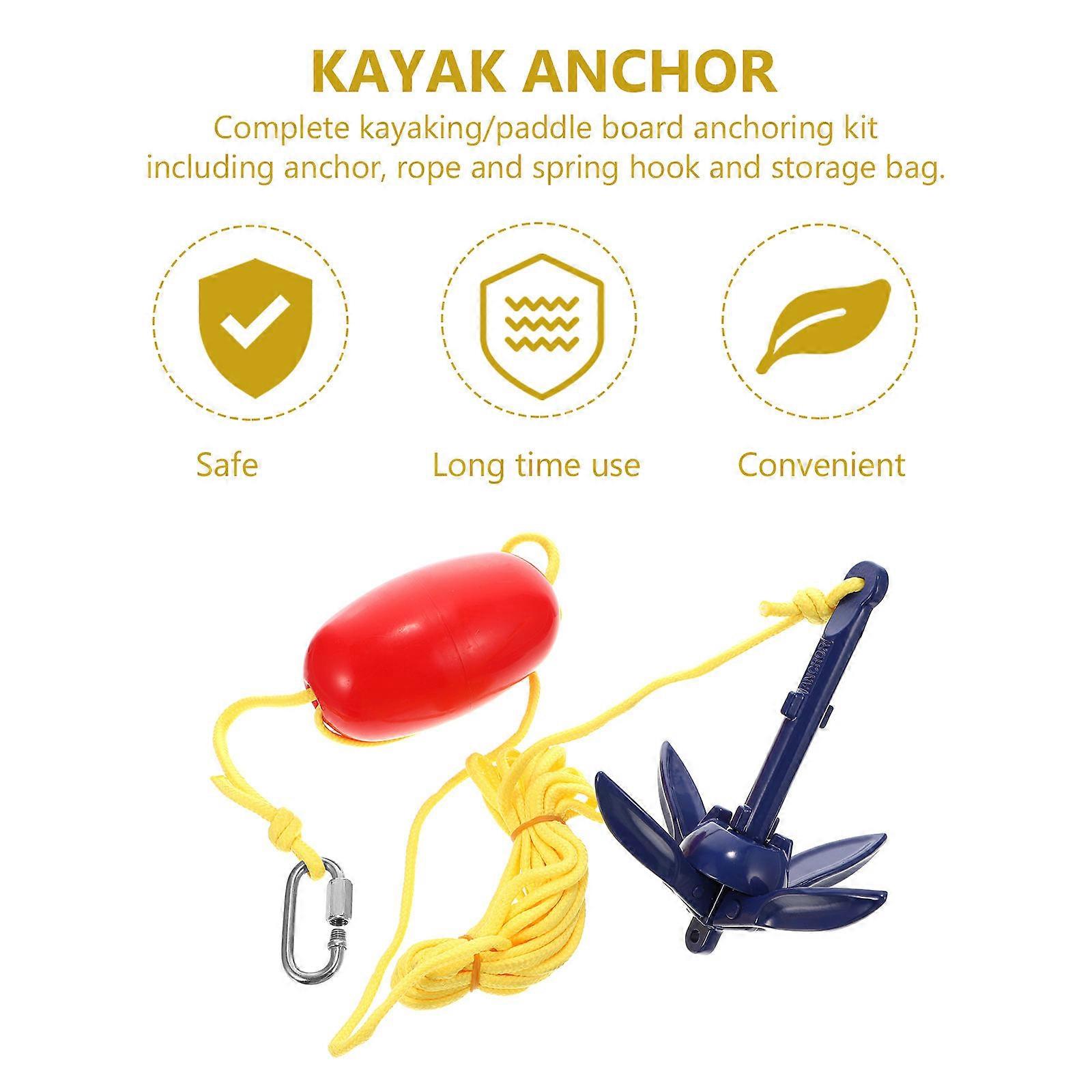 1 Set Kit di Ancoraggio per Kayak Kit Boa di Ancoraggio Pieghevole Portatile per Zattera per Canoa Kayak Zattera