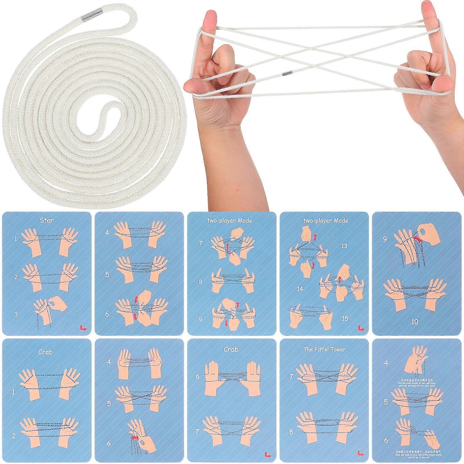 1 Set Cradle Rope Game Hand Game Finger Strings Cooperative Games Rope