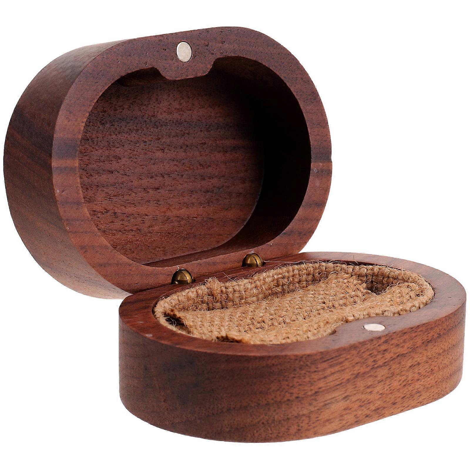 Rustic Wooden Engagement Ring Box Solid Wood Ring Box for Proposal Wedding Ring Storage