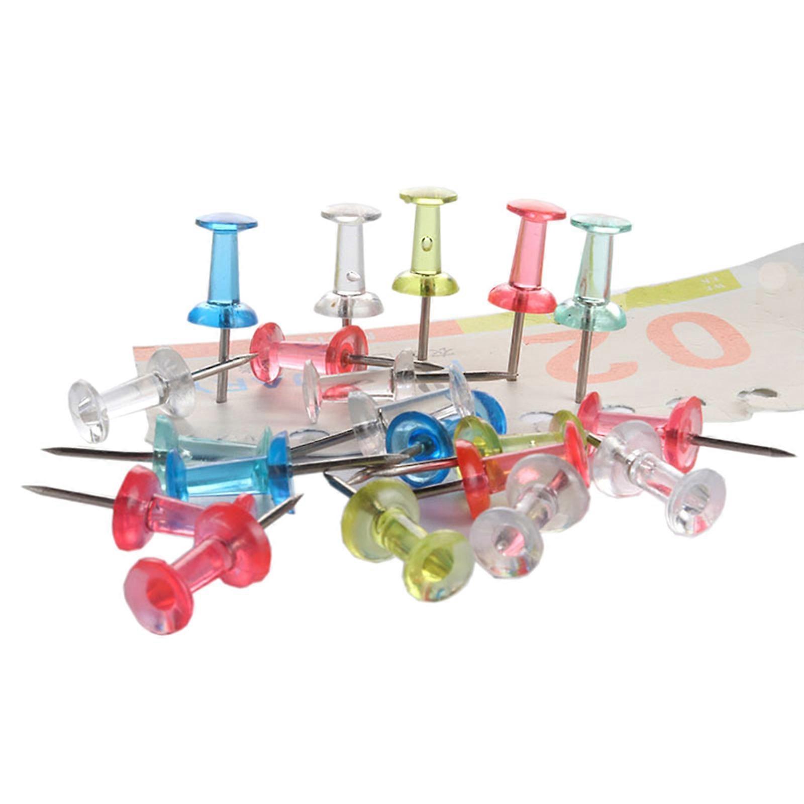 400Pieces I Shape Metal Push Pins Cork Notice Board Pins Decorative Thumb Tacks with Storage Case for Bulletin Board  Colorful