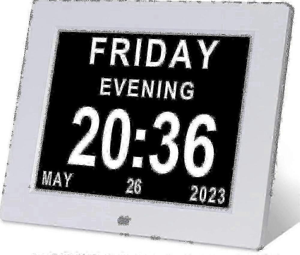 Assistive Dementia Clock for Elderly, 2024 Digital Calendar Clock with Clear Display