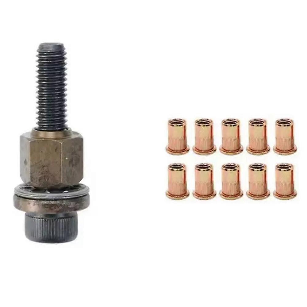 Manual Rivet Screw Riveter Rivet Nut Tool Adapter Metal License Plate Simple Installation 11pcs M8