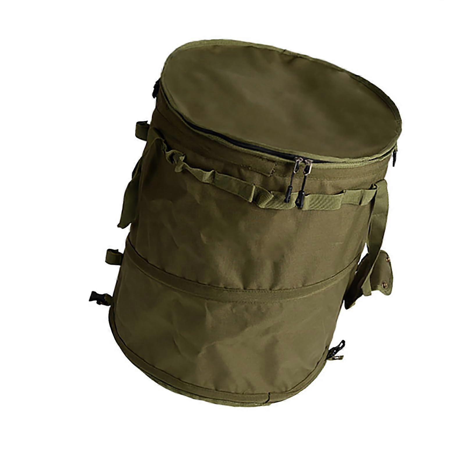 Outdoor Camping Garbage Folding Bin Lightweight Round Bucket Waste Basket Portable Camping Container