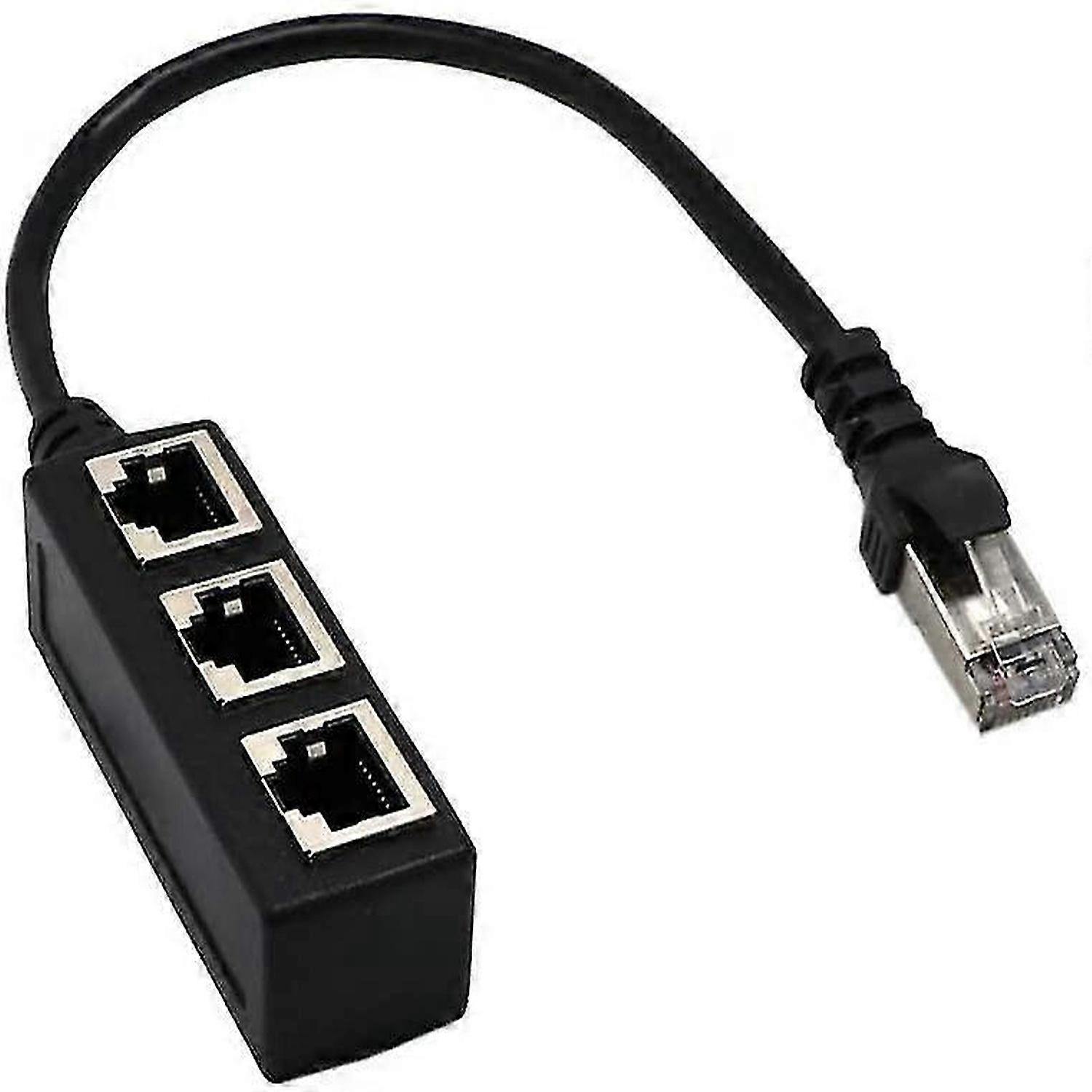Cablu adaptor Ethernet de rețea cu 1 la 3 porturi, Splitter de cablu de rețea, Cablu prelungitor Ethernet unu-la-trei