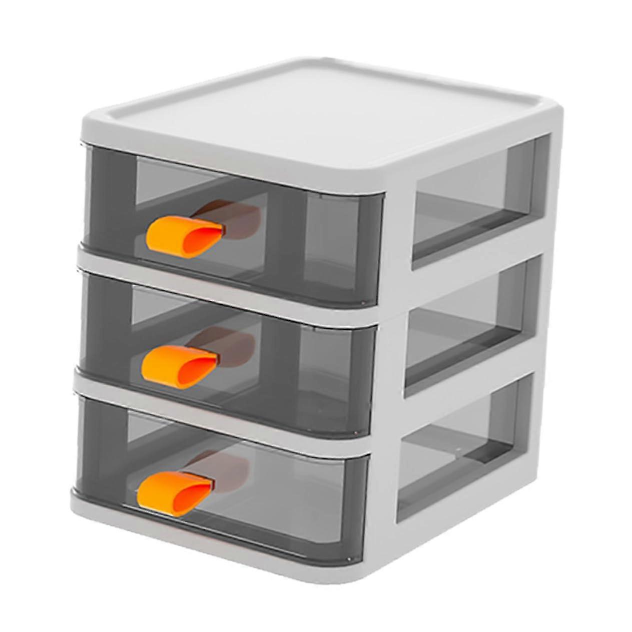 Transparent Desktop Storage Box with White Frame for Office Supplies and SpaceSaving Home Organizer