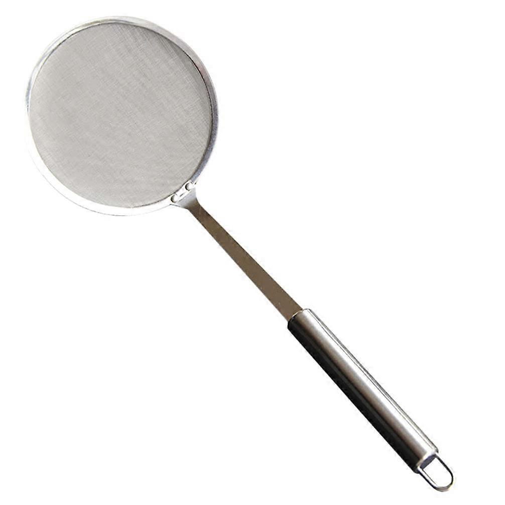 Stainless Steel Skimmer Spoon with Fine Mesh Filtration, 14 Inch Long Handle for Hot Pot and Soup