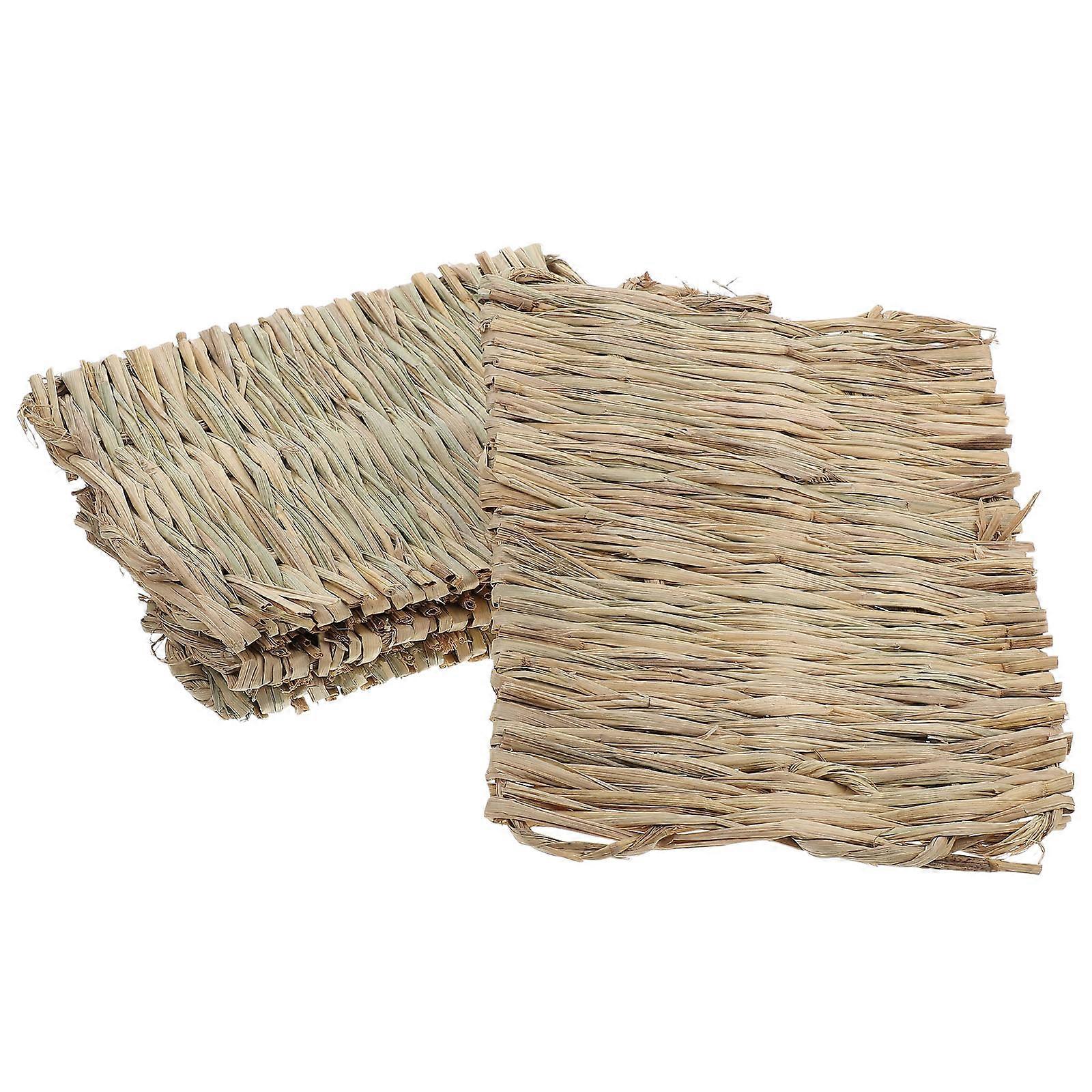 Khaki Woadian Nest Mat for 4Pcs Suitable for Rabbit and Bird