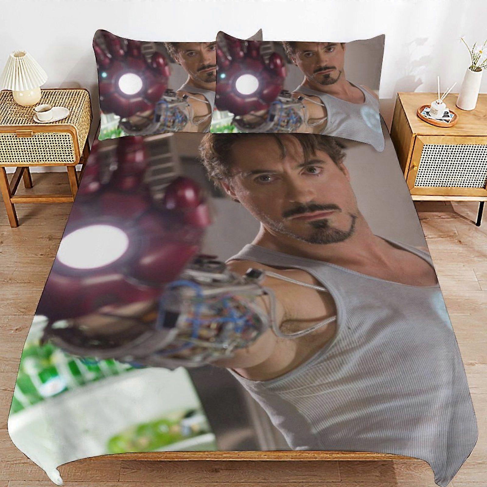 1123QS Robert Downey Jr Complete Bed Solution Long Thread Use Durable Zip Soft Touch Duvet Cover Sets Practicality AP1123