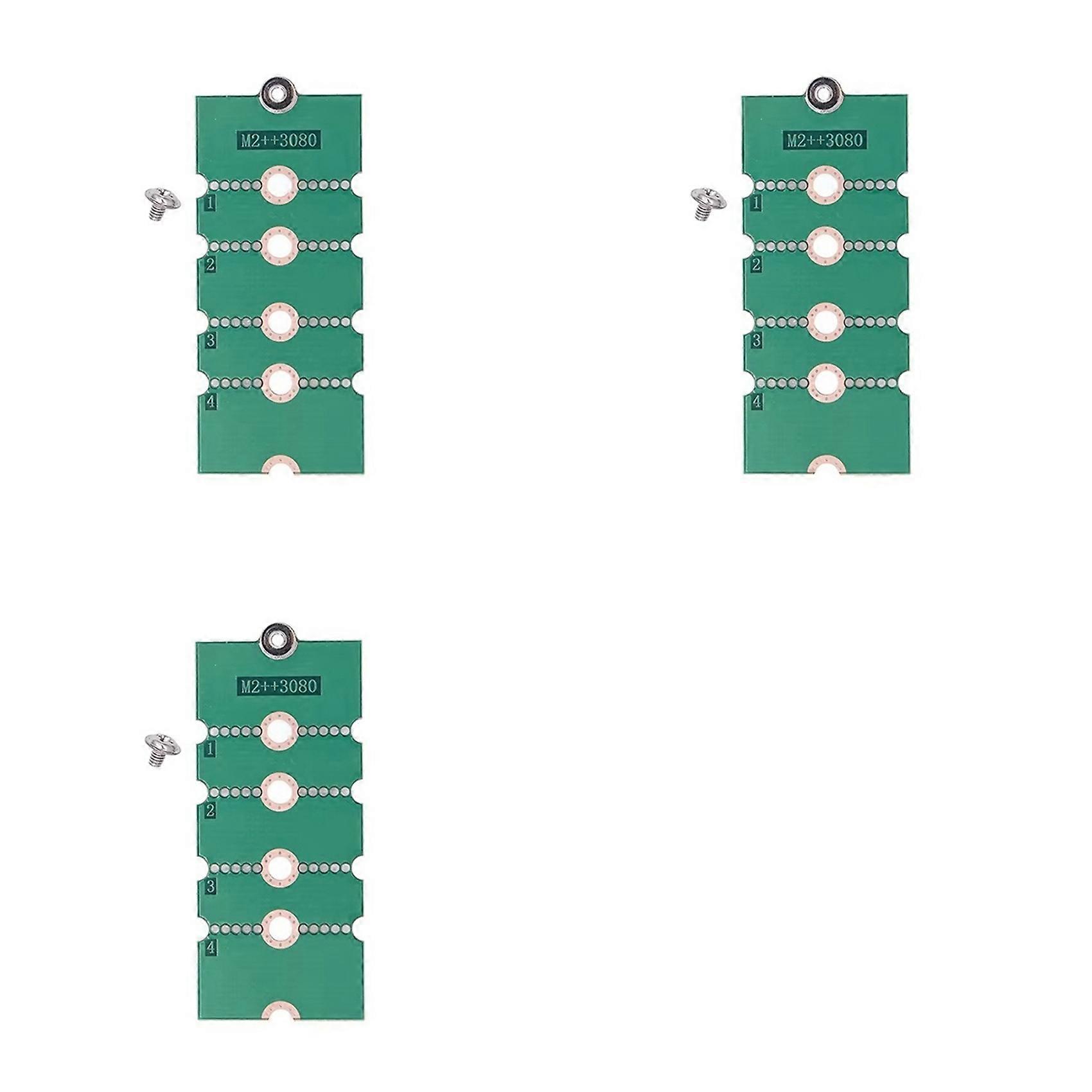 3X M.2 NGFF SSD Solid State Drive 2230 2242 2260 to 2280 Extension Bracket Transfer Card Adapter Board Convert Card B