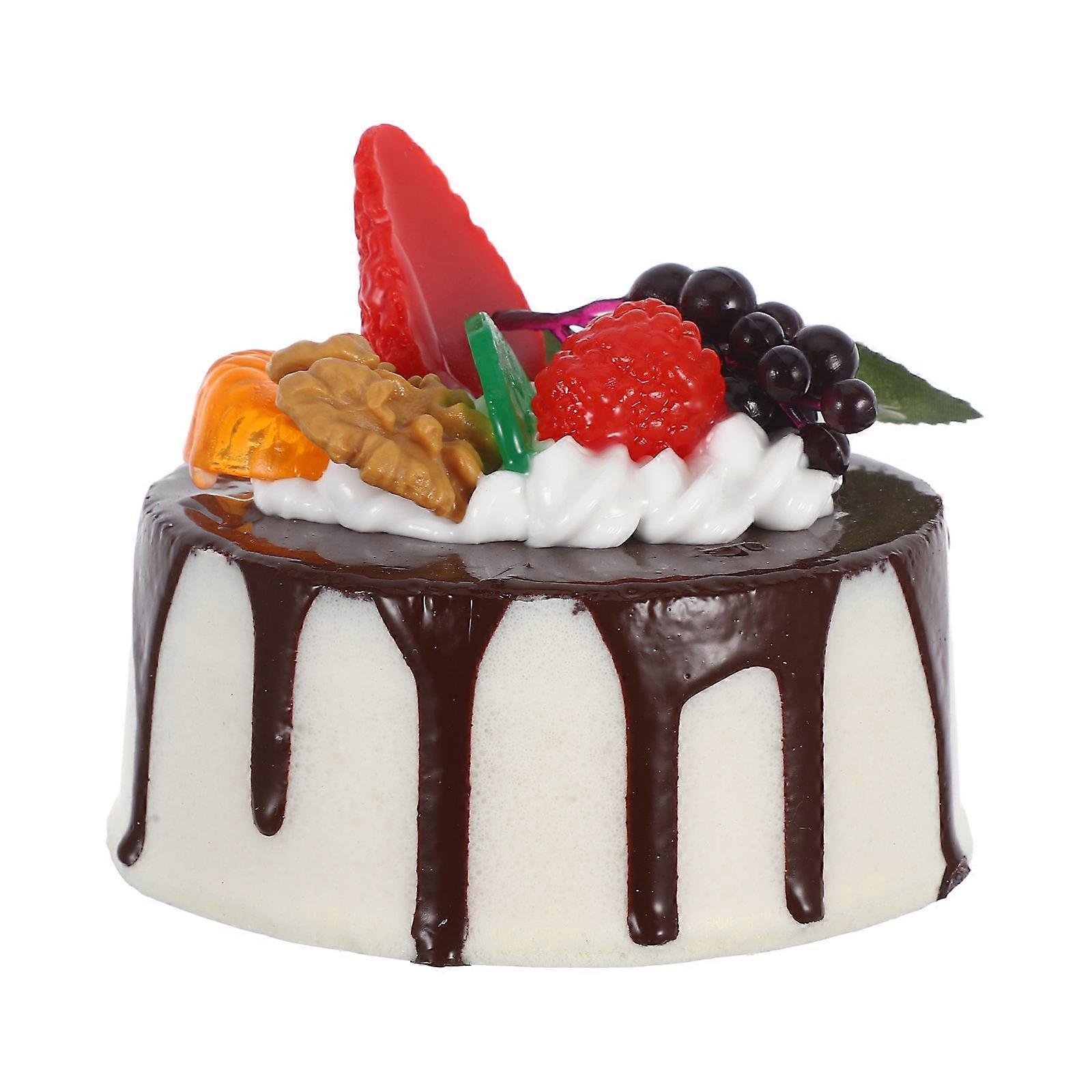 Fake Cake Model Artificial Cupcake Figurine for Decoration 2Pcs