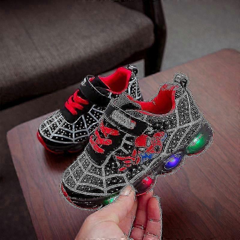 נעלי ספורט לילדים ספיידרמן מואר נעלי ספורט ילדים הובילו נעליים זוהרות לבנים