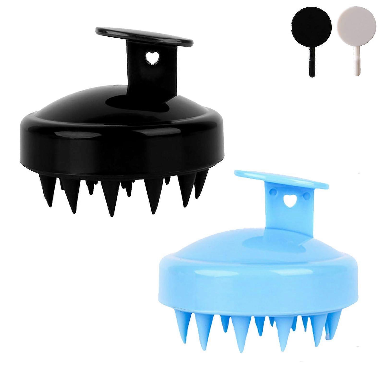 Scalp Massager Shampoo Brush with Gentle Silicone Bristles for Hair Growth and Deep Cleansing, Set of 2